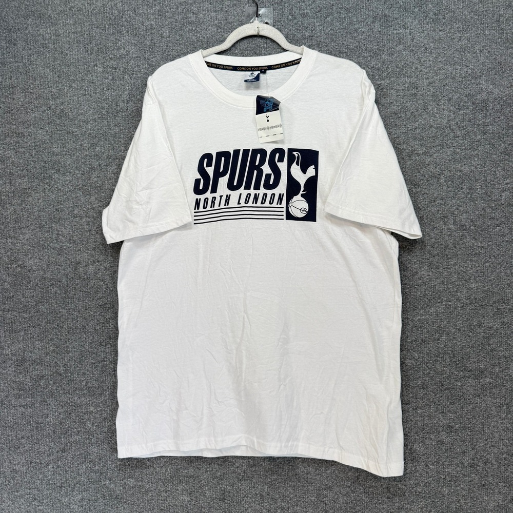 Tottenham Hotspur Shirt Men XL White North London Spurs Graphic Tee NEW
